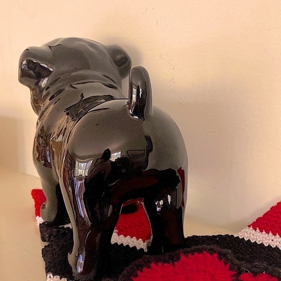 Bulldog Statue Black 8”L x 7”H x 5”W Ceramic Statue New Condition No Defects - Picture 5 of 9